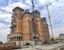 Romanian People`s Under Construction Salvation Cathedral Stock Photography