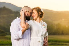 Romantic couple at moment before kissing royalty free stock images Romantic couple at moment before kissing royalty free stock images