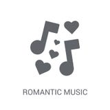 Romantic music icon. Trendy Romantic music logo concept on white stock illustration Romantic music icon. Trendy Romantic music logo concept on white stock illustration