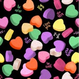 Romantic seamless pattern with hearts and handwritten lettering for your design. royalty free illustration Romantic seamless pattern with hearts and handwritten lettering for your design. royalty free illustration