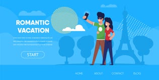 Boyfriend Girlfriend Take Selfie Picture in Paris royalty free illustration Boyfriend Girlfriend Take Selfie Picture in Paris royalty free illustration