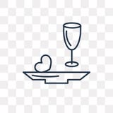 Romantisch diner vectordiepictogram op transparante achtergrond wordt geïsoleerd, stock illustratie Romantisch diner vectordiepictogram op transparante achtergrond wordt geïsoleerd, stock illustratie