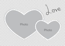 Romantische de vormharten van het fotokader van St Valentijnskaartendag stock illustratie Romantische de vormharten van het fotokader van St Valentijnskaartendag stock illustratie