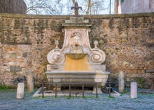Fontana del Mascherone along Via Giulia, in Rome, Italy. stock photography Fontana del Mascherone along Via Giulia, in Rome, Italy. stock photography