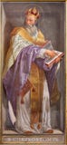 ROME, ITALIË - MAART 9, 2016: De fresko van de Arts van de Kerk St John Chrysostom in Di Santa Maria van kerkchiesa in Aquiro royalty-vrije stock fotografie ROME, ITALIË - MAART 9, 2016: De fresko van de Arts van de Kerk St John Chrysostom in Di Santa Maria van kerkchiesa in Aquiro royalty-vrije stock fotografie