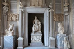 Baroque marble sculptural group by Italian artist in Galleria Borghese royalty free stock image Baroque marble sculptural group by Italian artist in Galleria Borghese royalty free stock image