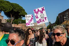 Gay Pride in Rome, Italy. Crowd of protesters in the square stock images Gay Pride in Rome, Italy. Crowd of protesters in the square stock images