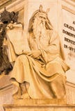 Rome - The Moses statue on the Column of the Immaculate Conception by Ignazio Jacometti 1819 - 1883 on Piazza Mignanelli square. royalty free stock photos Rome - The Moses statue on the Column of the Immaculate Conception by Ignazio Jacometti 1819 - 1883 on Piazza Mignanelli square. royalty free stock photos