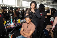 Romeo Hunte Men and Women Fashion show as part of the New York Fashion Week royalty free stock photography Romeo Hunte Men and Women Fashion show as part of the New York Fashion Week royalty free stock photography