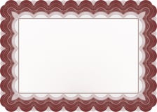 Rood certificaat of diplomamalplaatje royalty-vrije illustratie Rood certificaat of diplomamalplaatje royalty-vrije illustratie