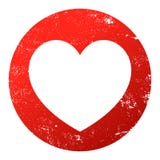 Rood hart grunge vector illustratie Rood hart grunge vector illustratie