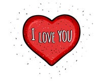 Rood hart I Liefde u vector illustratie Rood hart I Liefde u vector illustratie
