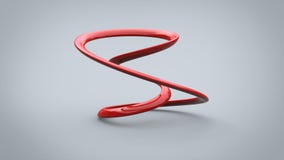 Rood opgepoetst abstract minimalistisch beeldhouwwerk stock illustratie Rood opgepoetst abstract minimalistisch beeldhouwwerk stock illustratie