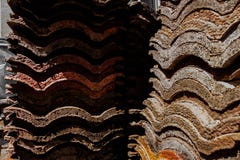 Roof of an old rural house, Old roof tiles royalty free stock photos Roof of an old rural house, Old roof tiles royalty free stock photos