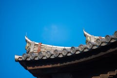 The roof of the shrine in Japan stock images The roof of the shrine in Japan stock images