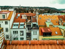 Roofs of old houses in Prague royalty free stock photos Roofs of old houses in Prague royalty free stock photos