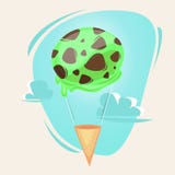 Roomijs als ballonillustratie Stock Foto Roomijs als ballonillustratie Stock Foto