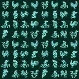 Rooster vector seamless pattern background cute cartoon illustration new year 2017 badges bird symbol farm. Rooster vector seamless pattern background cute royalty free illustration Rooster vector seamless pattern background cute cartoon illustration new year 2017 badges bird symbol farm. Rooster vector seamless pattern background cute royalty free illustration