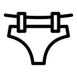 Ropa interior en el secado del icono del alambre, estilo del esquema libre illustration Ropa interior en el secado del icono del alambre, estilo del esquema libre illustration