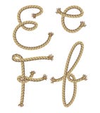Rope alphabet. illustration