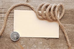 Ropes And Compass Royalty Free Stock Photography
