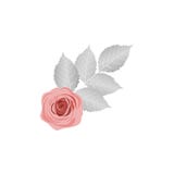 Rosa com um ramo da ilustração ilustração stock Rosa com um ramo da ilustração ilustração stock