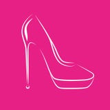 Rosa hohe Frauen ` s Mode des Schuh-hohen Absatzes stock abbildung Rosa hohe Frauen ` s Mode des Schuh-hohen Absatzes stock abbildung