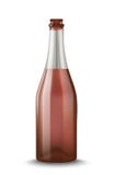 Rosa realistico di vettore con la bottiglia aperta di Champagne dell'argento isolata su fondo bianco Spazio in bianco del modello Immagini Stock Rosa realistico di vettore con la bottiglia aperta di Champagne dell'argento isolata su fondo bianco Spazio in bianco del modello Immagini Stock