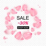 Rosa sakura fallande kronblad i cirkelvektorbakgrund illustration f?r romantiker 3D stock illustrationer Rosa sakura fallande kronblad i cirkelvektorbakgrund illustration f?r romantiker 3D stock illustrationer