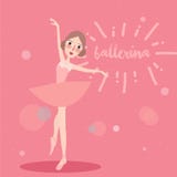Rosa sveglio d'uso del ballerino del vestito dal tutu di balletto della bambina della ballerina illustrazione di stock Rosa sveglio d'uso del ballerino del vestito dal tutu di balletto della bambina della ballerina illustrazione di stock