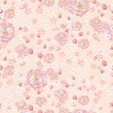 Rosas cor-de-rosa e flores brancas pequenas no fundo coral ilustração royalty free Rosas cor-de-rosa e flores brancas pequenas no fundo coral ilustração royalty free