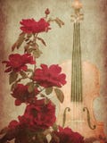 Rose e violino rossi royalty illustrazione gratis Rose e violino rossi royalty illustrazione gratis