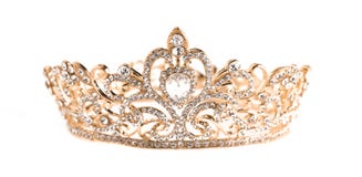 A Rose Gold Crown Isolated on a White Background