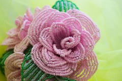 Rose machte von den Perlen, Rosa stockbilder Rose machte von den Perlen, Rosa stockbilder