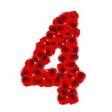 Rose Petals Realistic Number Vector-Illustratie royalty-vrije illustratie Rose Petals Realistic Number Vector-Illustratie royalty-vrije illustratie