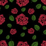 Rose seamless pattern flowers for background design. Jpeg version is also available in the gallery royalty free illustration Rose seamless pattern flowers for background design. Jpeg version is also available in the gallery royalty free illustration