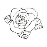 Stylized Artistic Isolated Rose Tattoo Stock Vector ...