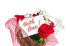 Roseblumenstrauß und Grußkarte stockfotos Roseblumenstrauß und Grußkarte stockfotos