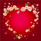 Roses Heart Frame Stock Photos Roses Heart Frame Stock Photos