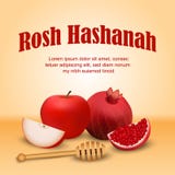 Rosh hashanah jewish holiday concept background, realistic style vector illustration Rosh hashanah jewish holiday concept background, realistic style vector illustration
