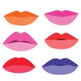 Rossetto di colore della bocca su fondo bianco illustrazione di stock Rossetto di colore della bocca su fondo bianco illustrazione di stock
