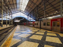 Rossio Railway Station in Lisbon Royalty Free Stock Images Rossio Railway Station in Lisbon Royalty Free Stock Images