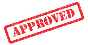 Rosso approvato del bollo royalty illustrazione gratis Rosso approvato del bollo royalty illustrazione gratis