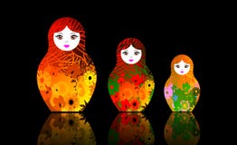 Rosyjski gniazdować lal matrioshka, ustawia ikona kolorowego symbol Rosja Wielo- kwiaty barwiący styl Wektor odizolowywający na b ilustracji Rosyjski gniazdować lal matrioshka, ustawia ikona kolorowego symbol Rosja Wielo- kwiaty barwiący styl Wektor odizolowywający na b ilustracji