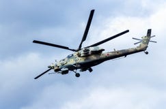 Rosyjskiego siły powietrzne Mi-28 Havoc wojskowego ataka bojowy helikopter zdjęcia royalty free Rosyjskiego siły powietrzne Mi-28 Havoc wojskowego ataka bojowy helikopter zdjęcia royalty free