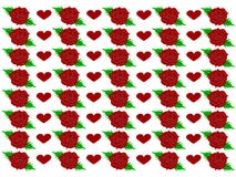 Rote Rosen mit roten Herzen - Vektor stock abbildung Rote Rosen mit roten Herzen - Vektor stock abbildung