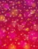 Roter Hintergrund mit Schneeflocke und bokeh, Vektor lizenzfreie abbildung Roter Hintergrund mit Schneeflocke und bokeh, Vektor lizenzfreie abbildung