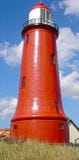 Roter Leuchtturm lizenzfreie stockbilder Roter Leuchtturm lizenzfreie stockbilder
