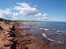 Roter Strand von Prinzen Edward Island, Kanada stockfotos Roter Strand von Prinzen Edward Island, Kanada stockfotos