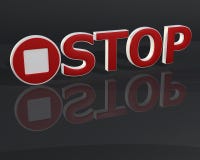 roter Text des End 3D stock abbildung roter Text des End 3D stock abbildung